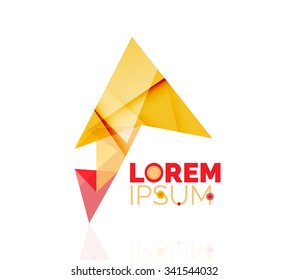Logo, abstract geometric business icon. Vector illustration