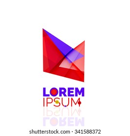 Logo, abstract geometric business icon. Vector illustration