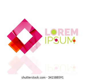 Logo, abstract geometric business icon. Vector illustration