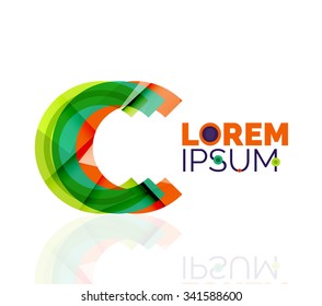 Logo, abstract geometric business icon. Vector illustration