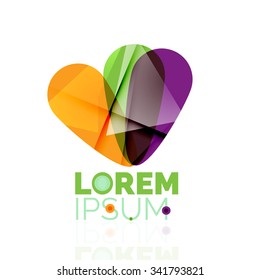 Logo, abstract geometric business icon. Vector illustration
