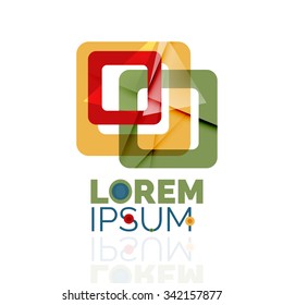 Logo, abstract geometric business icon. Vector illustration