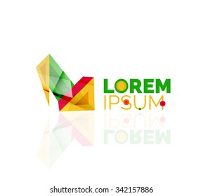 Logo, abstract geometric business icon. Vector illustration