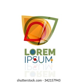 Logo, abstract geometric business icon. Vector illustration