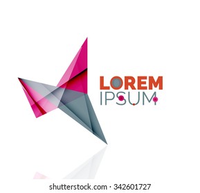 Logo, abstract geometric business icon. Vector illustration