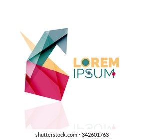 Logo, abstract geometric business icon. Vector illustration