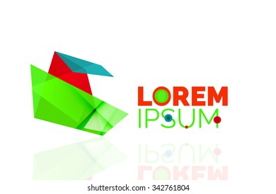 Logo, abstract geometric business icon. Vector illustration