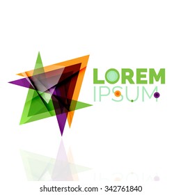 Logo, abstract geometric business icon. Vector illustration