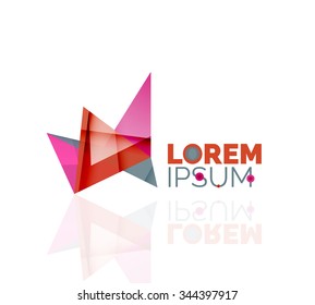 Logo, abstract geometric business icon. Vector illustration