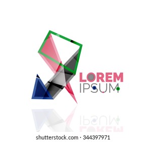 Logo, abstract geometric business icon. Vector illustration