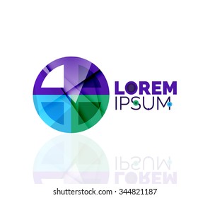 Logo, abstract geometric business icon. Vector illustration
