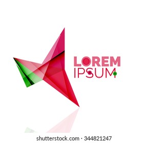 Logo, abstract geometric business icon. Vector illustration