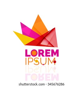 Logo, abstract geometric business icon. Vector illustration