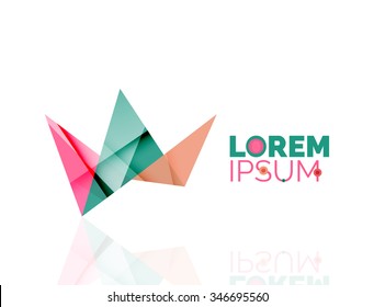 Logo, abstract geometric business icon. Vector illustration