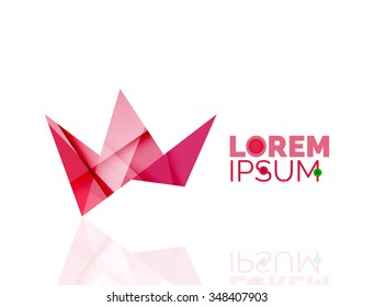Logo, abstract geometric business icon. Vector illustration