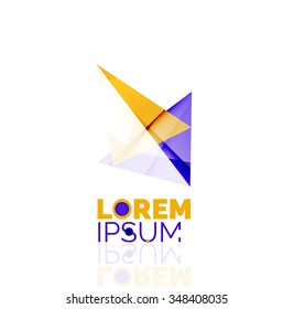 Logo, abstract geometric business icon. Vector illustration