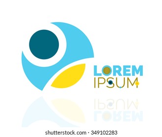 Logo, abstract geometric business icon. Vector illustration