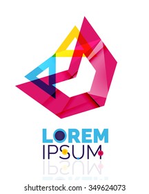 Logo, abstract geometric business icon. Vector illustration