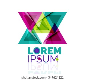 Logo, abstract geometric business icon. Vector illustration