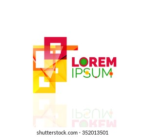 Logo, abstract geometric business icon. Vector illustration