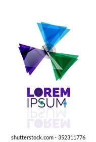 Logo, abstract geometric business icon. Vector illustration