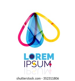 Logo, abstract geometric business icon. Vector illustration