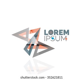 Logo, abstract geometric business icon. Vector illustration