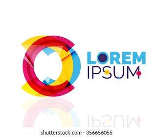 Logo, abstract geometric business icon. Vector illustration