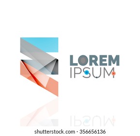 Logo, abstract geometric business icon. Vector illustration