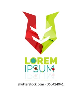 Logo, abstract geometric business icon