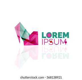 Logo, abstract geometric business icon