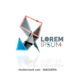 Logo, abstract geometric business icon