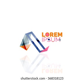 Logo, abstract geometric business icon