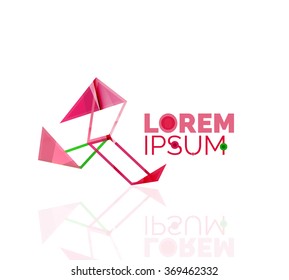 Logo, abstract geometric business icon