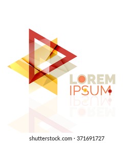 Logo, abstract geometric business icon
