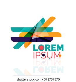 Logo, abstract geometric business icon