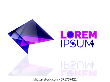 Logo, abstract geometric business icon