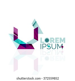 Logo, abstract geometric business icon