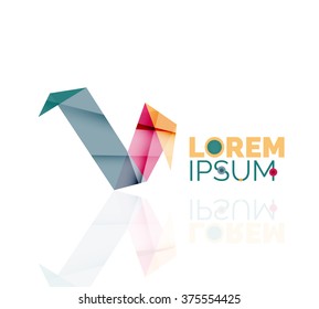 Logo, abstract geometric business icon