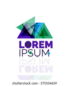 Logo, abstract geometric business icon