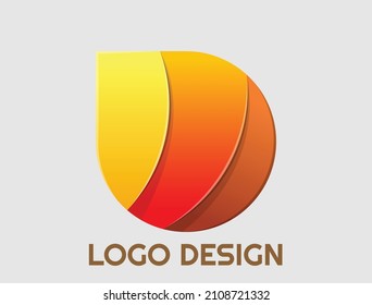 Logo abstract geometric design vector template. icon Digital 