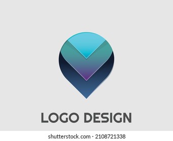 Logo abstrakte geometrische Design-Vektorvorlage. Icon digital 