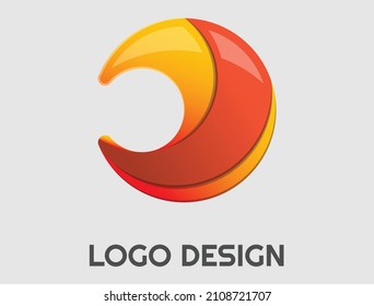 Logo abstract geometric design vector template. icon Digital 