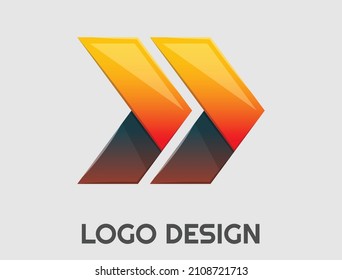 Logo abstract geometric design vector template. icon Digital 