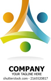 Logo abstract geometric design vector template