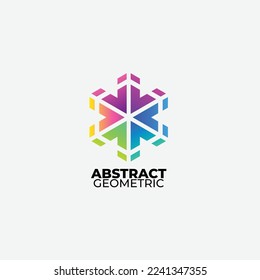 logo abstract gradient colorful icon vector