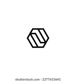 Abstrakte Logos-Hexagon-Design-Digital-Management-Netzwerk-Versicherung