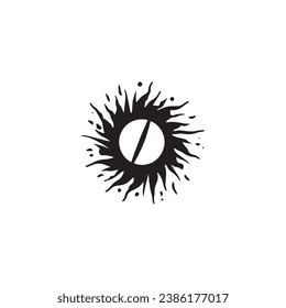 Logo de la silueta del vector del icono abstracto diseño aislado logotipo de bola de concepto abstracto