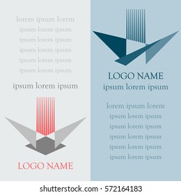 Logo abstract icons in flat style vector illustration