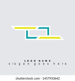 Logo abstract illustration square design 